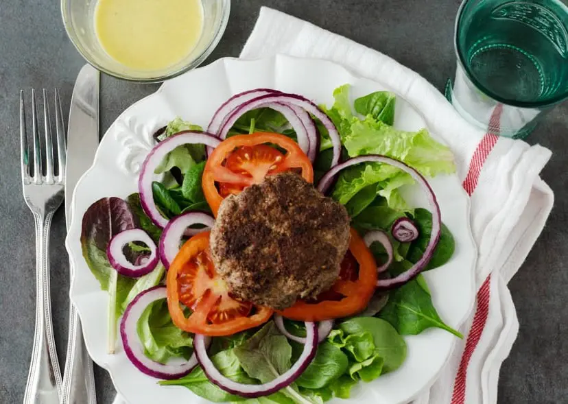 fresh hamburger salad